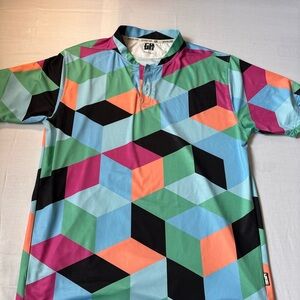 Colorful Greater Half Geometric Men's Shirt by Gildan